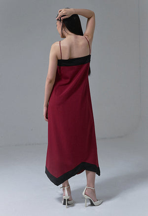 
            
                Load image into Gallery viewer, Mary Two Tone Sleeveless Maxi Dress - Maroon
            
        
