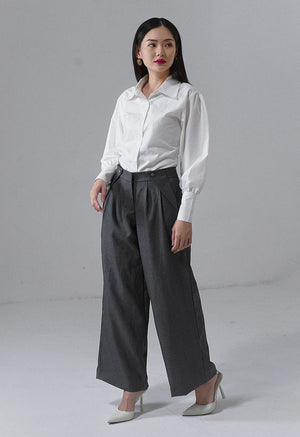 
            
                Load image into Gallery viewer, Hellene Wide Leg Pants - Soft Grey
            
        