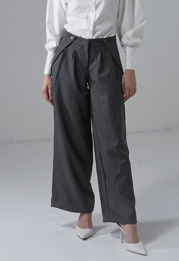 
            
                Load image into Gallery viewer, Hellene Wide Leg Pants - Soft Grey
            
        