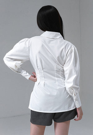 Beth Long Sleeve Shirt - White