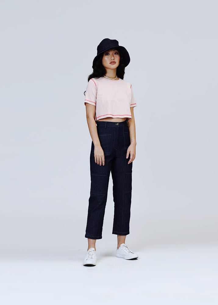 WSQ Neon Culture Oversized Cropped Tee