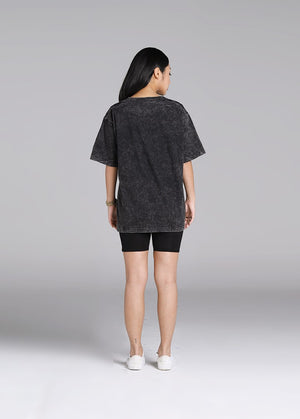 No Time For Romance Washed Oversized Tee