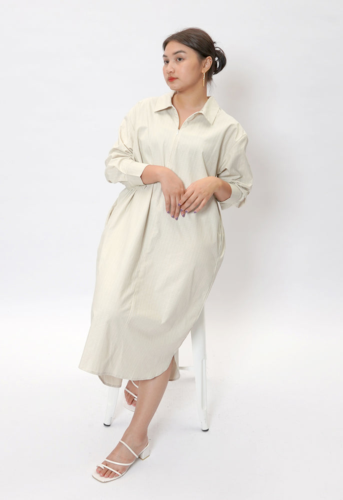 
            
                Load image into Gallery viewer, Betsy Shirt Dress Beige
            
        