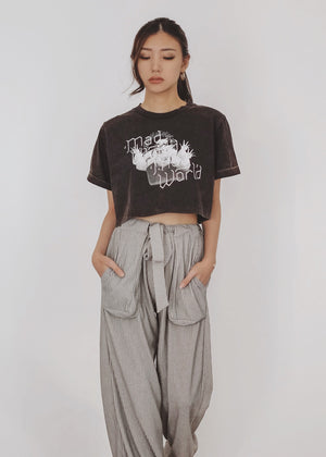 Disney Villains Mad World Washed Cropped Tee